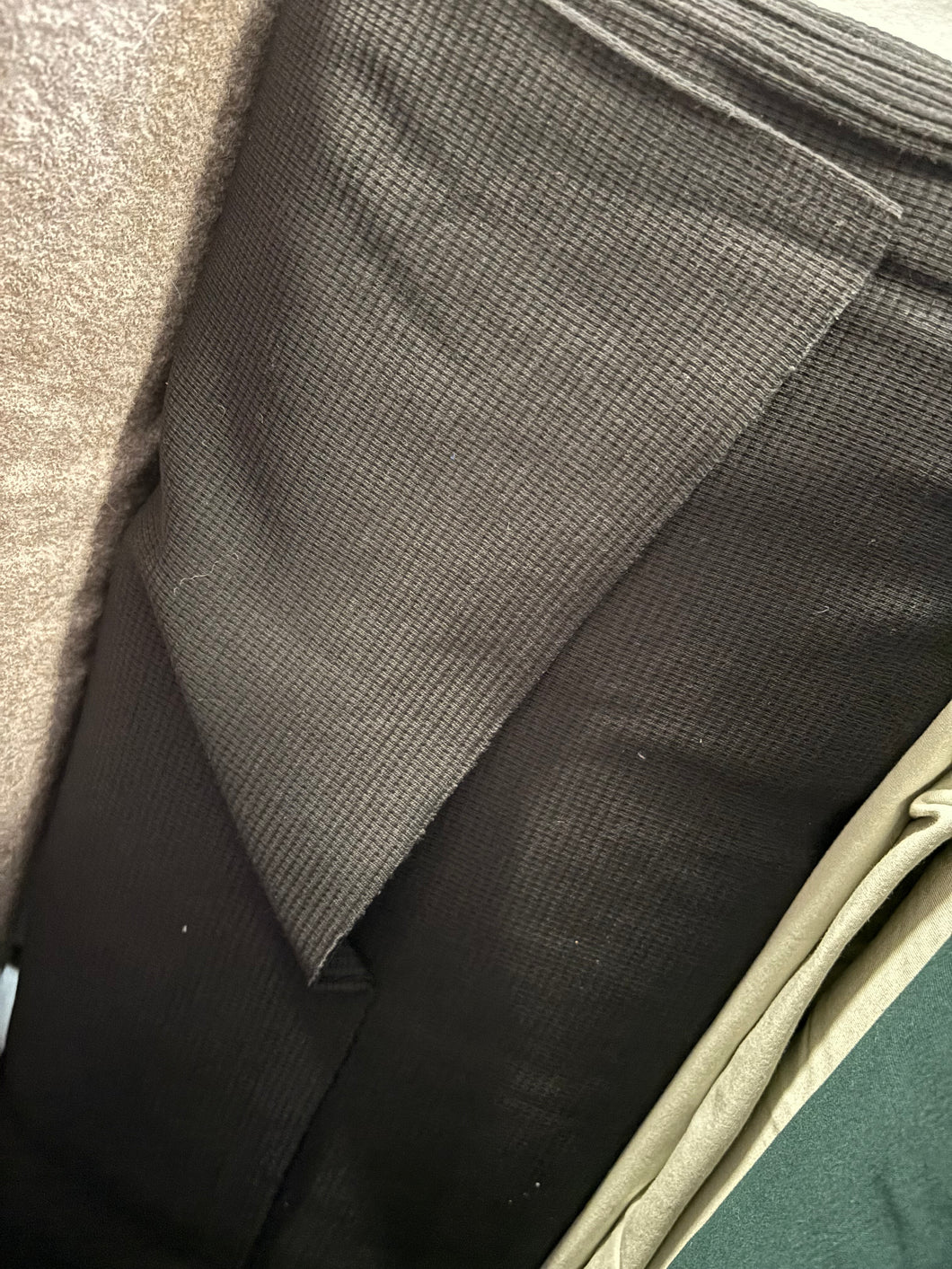Waffel Jersey Schwarz