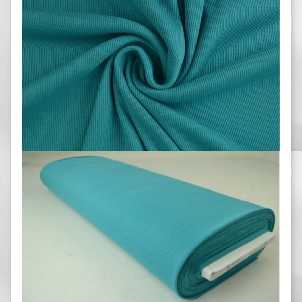 Aqua Blau Rib Jersey