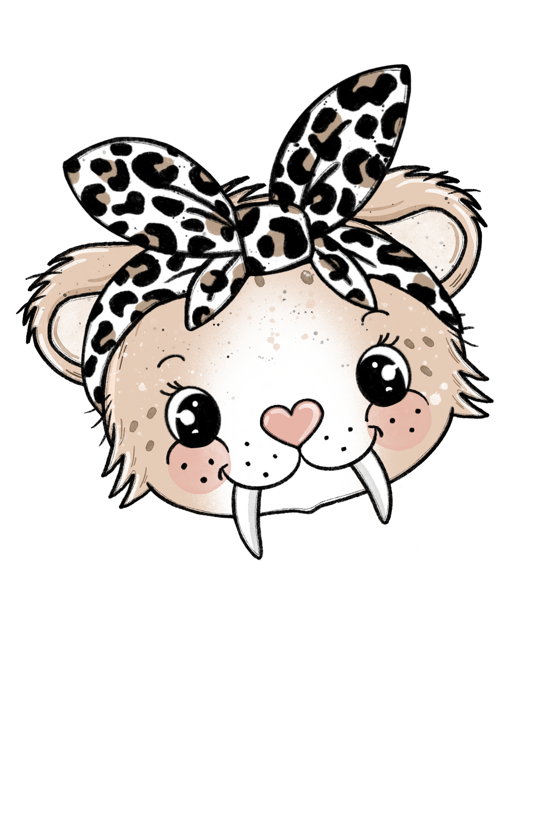 Bügelbild säbelzahn leo