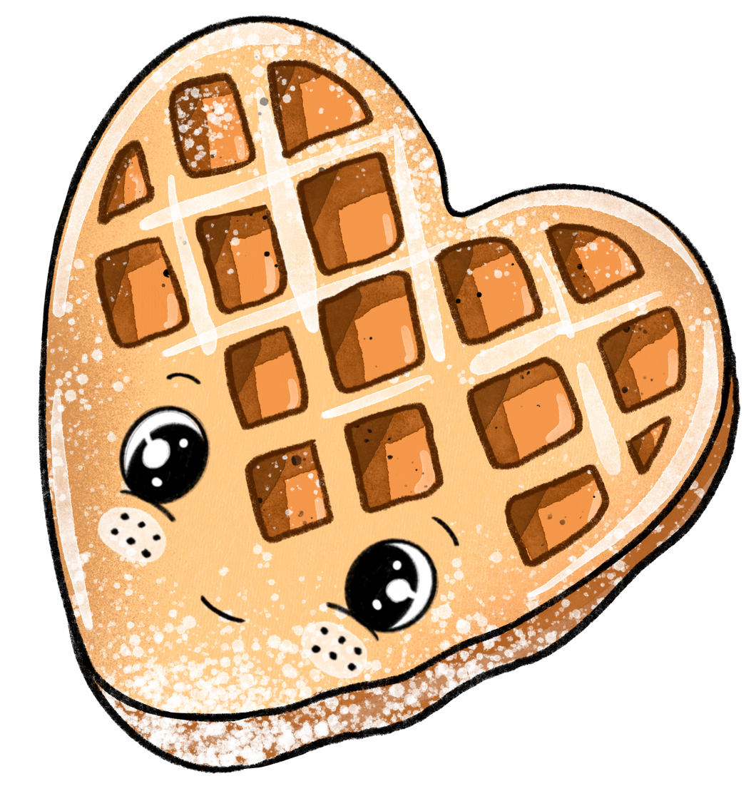 Bügelbild Waffel