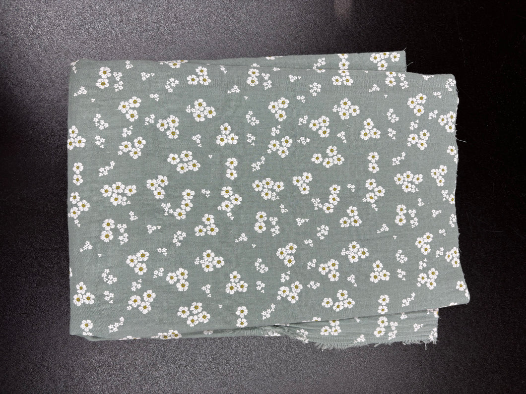 Musselin Blumen Mint