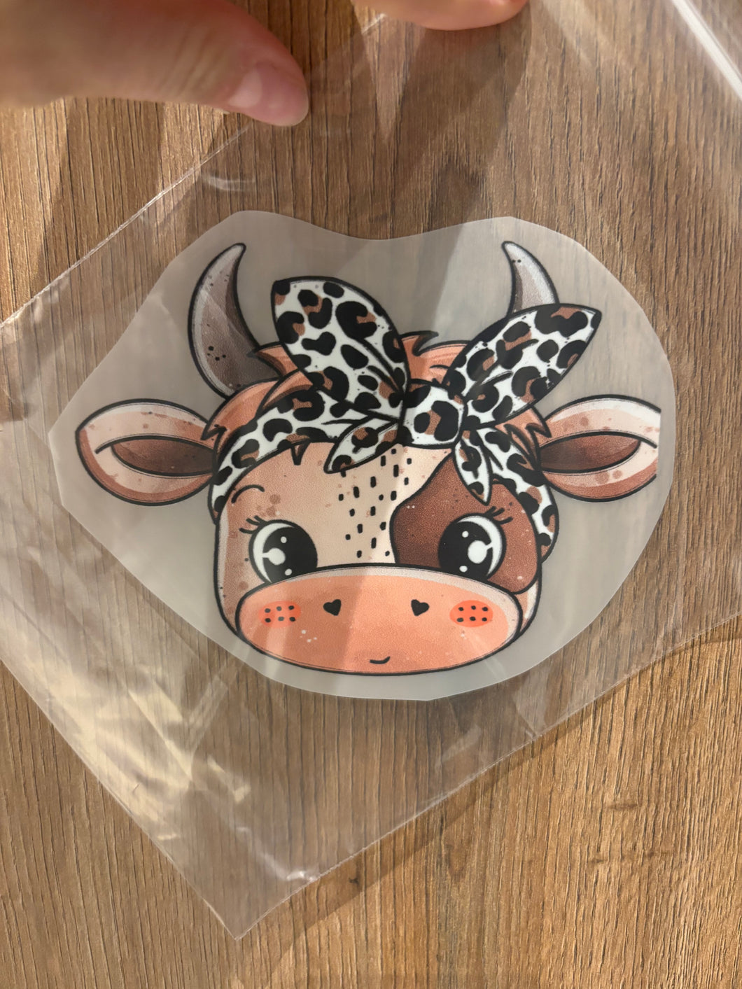 Bügelbild Kuh Leo B Ware